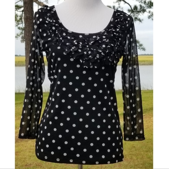 INC polka dot blouse - Picture 1 of 6